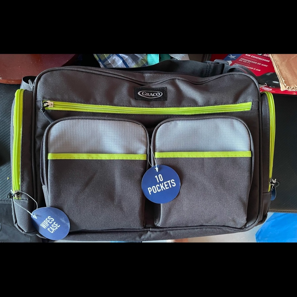 Graco Diaper Bag -Gray/Green
